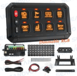 Панель переключателей на 8 групп с блоком управления цепью